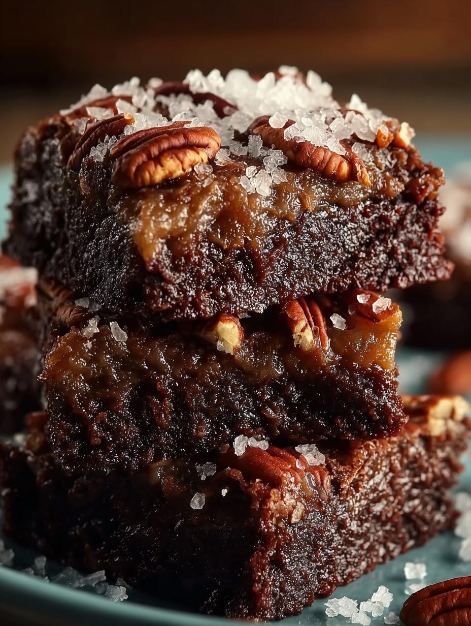 Irresistible German Chocolate Pecan Brownies Recipe - German Chocolate Pecan Brownies - additional detail