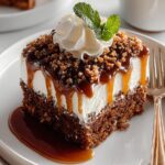 Gingerbread Poke Cake with