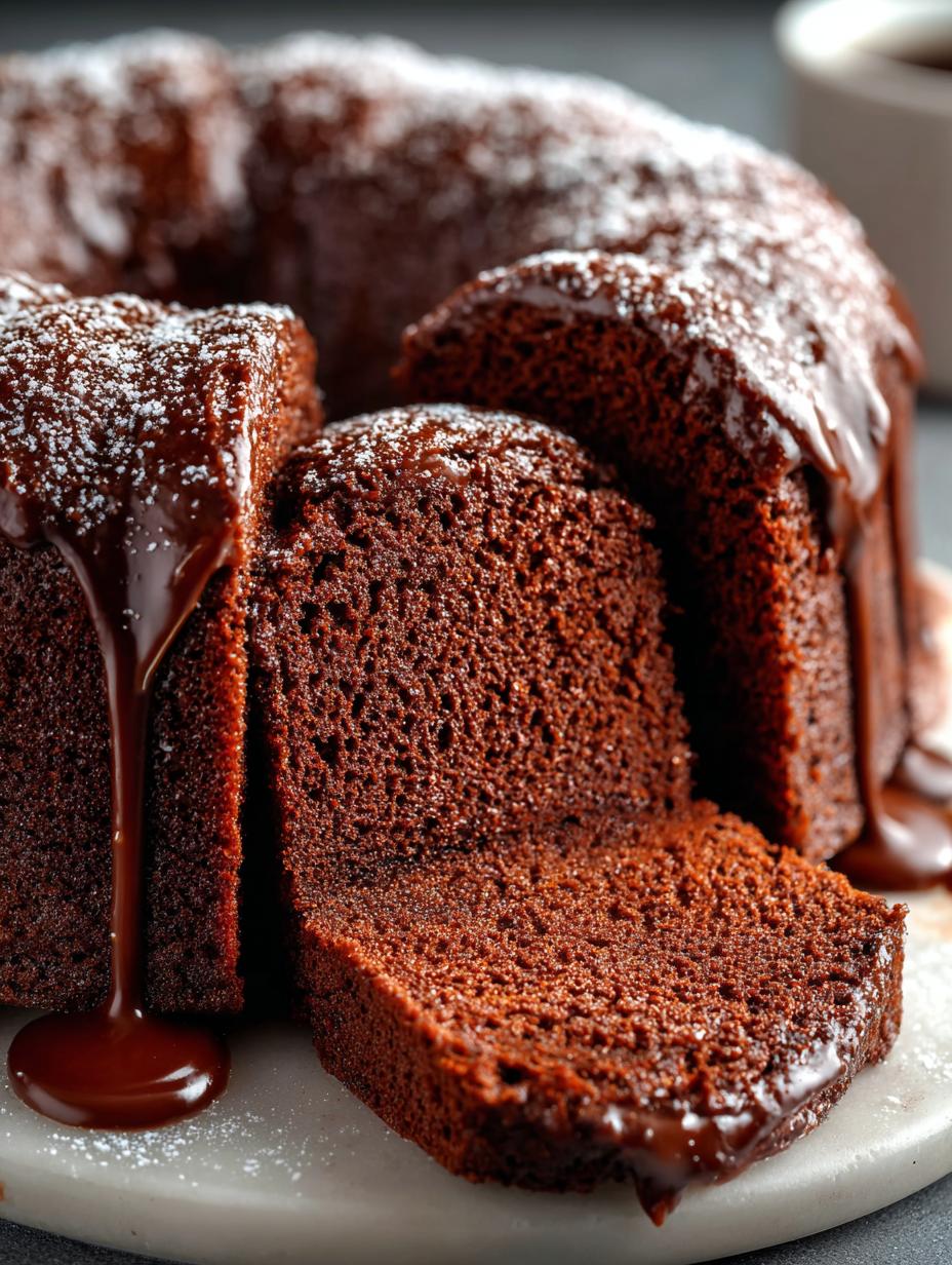 Glossy Chocolate Pound Cake