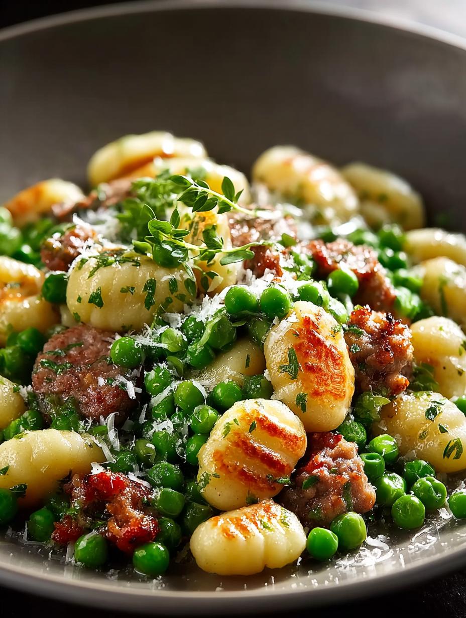 Delicious Gnocchi with Peas Sausage in 30 Minutes - Gnocchi with Peas Sausage - additional detail