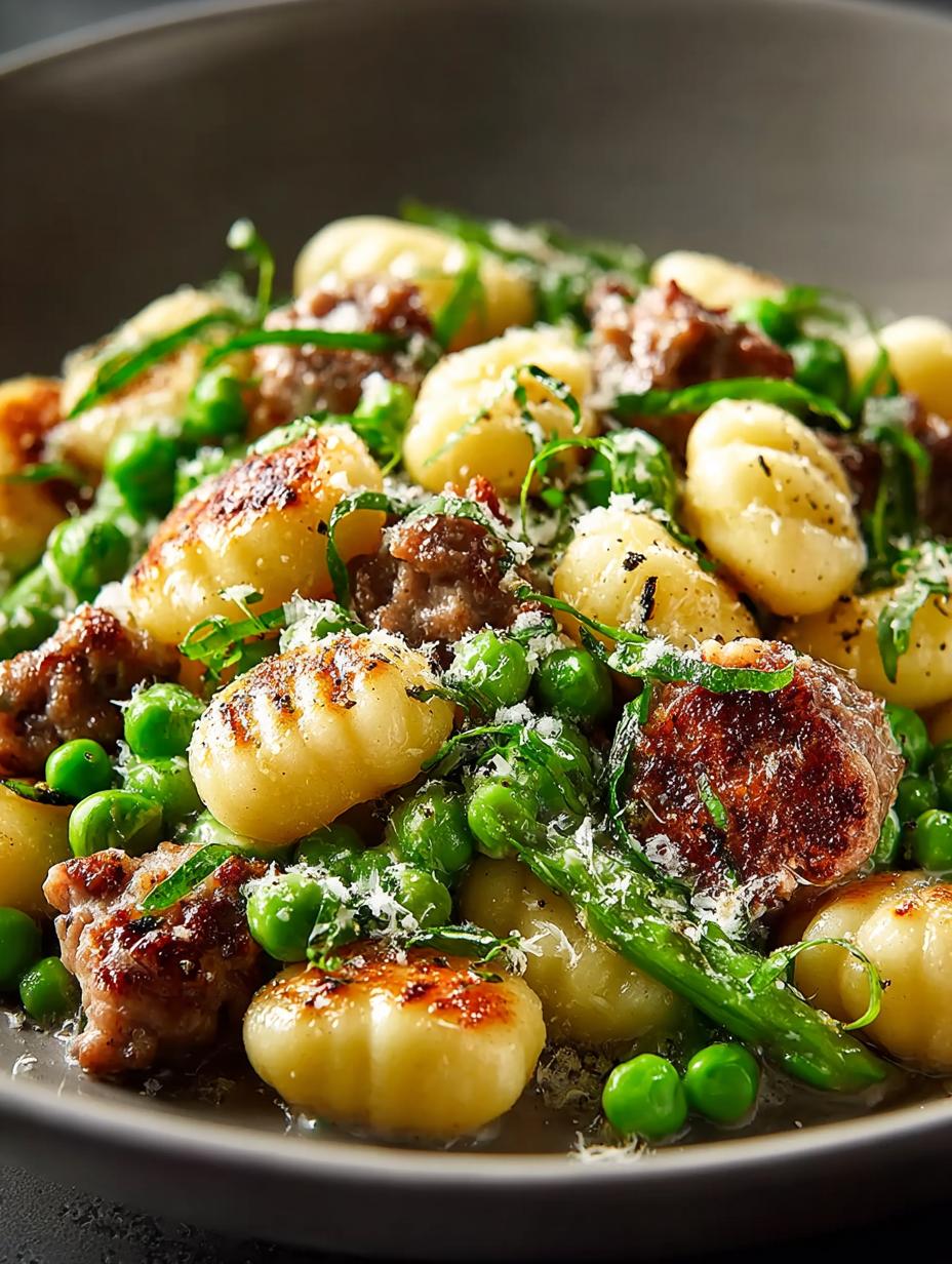 Gnocchi with Peas Sausage