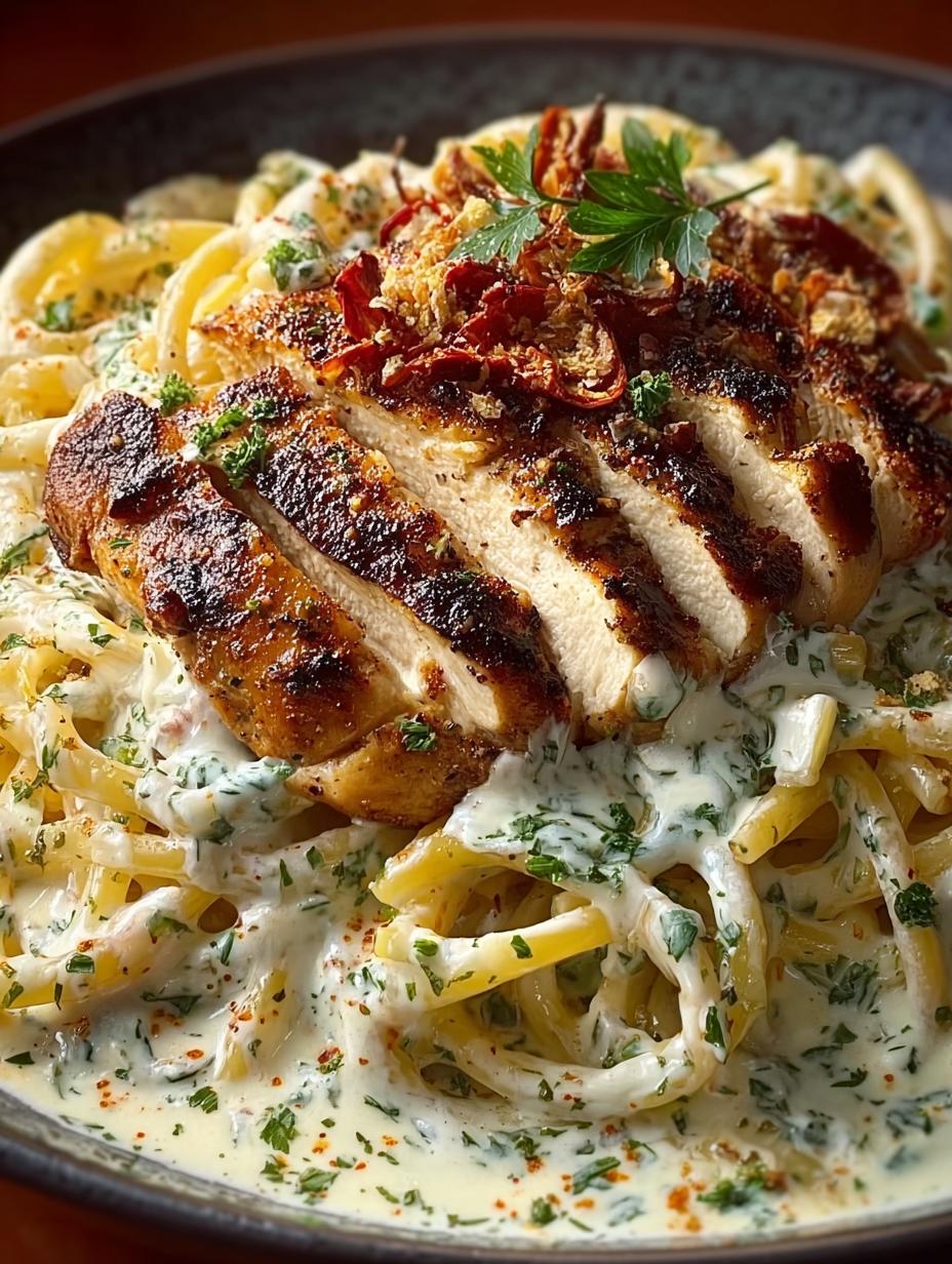 Grilled Chicken Alfredo Pasta