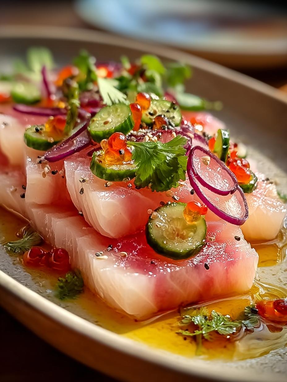 Delicious Hamachi Crudo with Yuzu to Impress - Hamachi Crudo with Yuzu - main visual representation