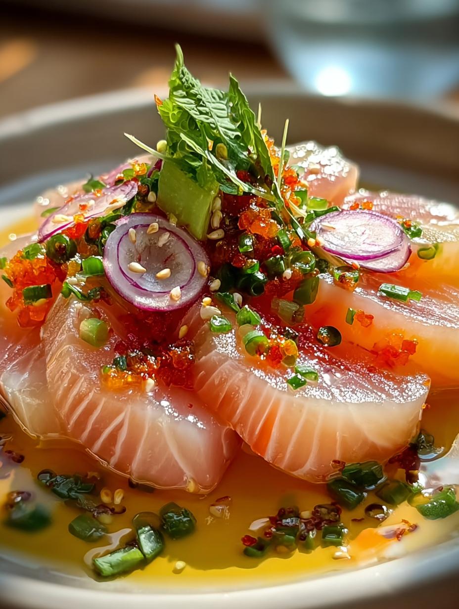 Delicious Hamachi Crudo with Yuzu to Impress - Hamachi Crudo with Yuzu - additional detail