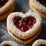 Heart Shaped Linzer Cookies