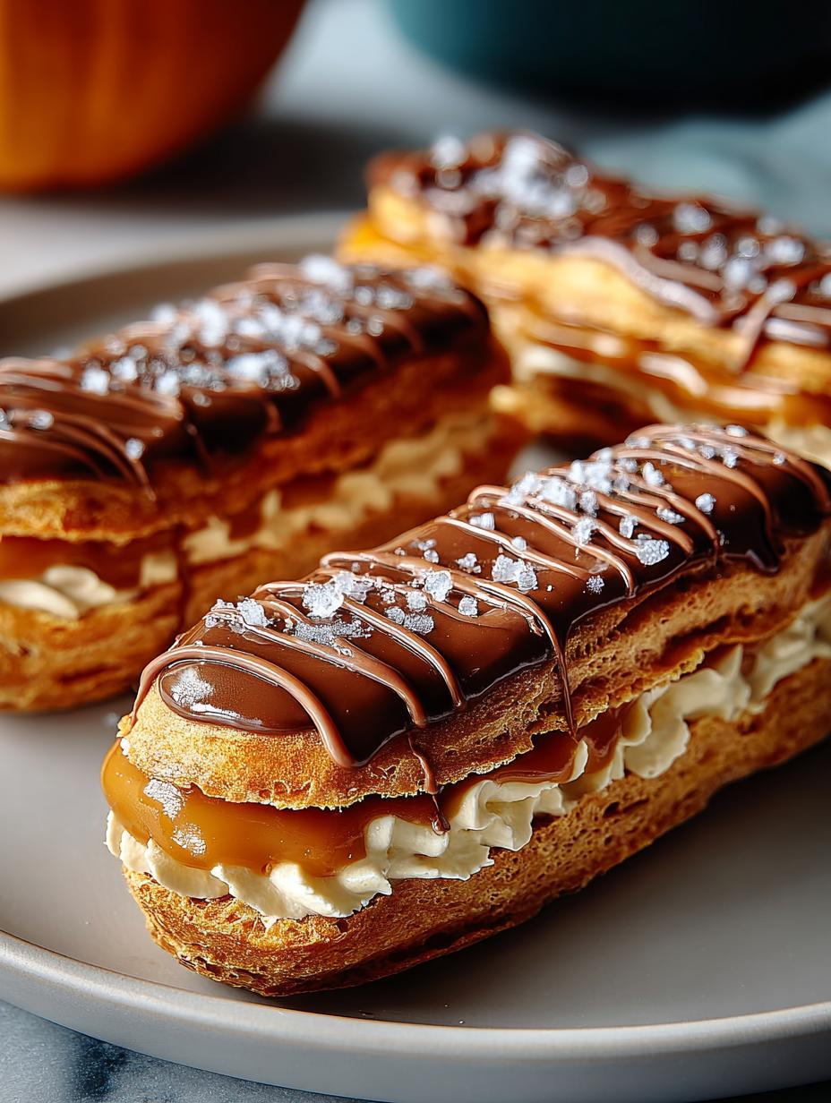 Irresistible Salted Caramel Pumpkin Eclairs to Savor - Irresistible Salted Caramel Pumpkin - additional detail