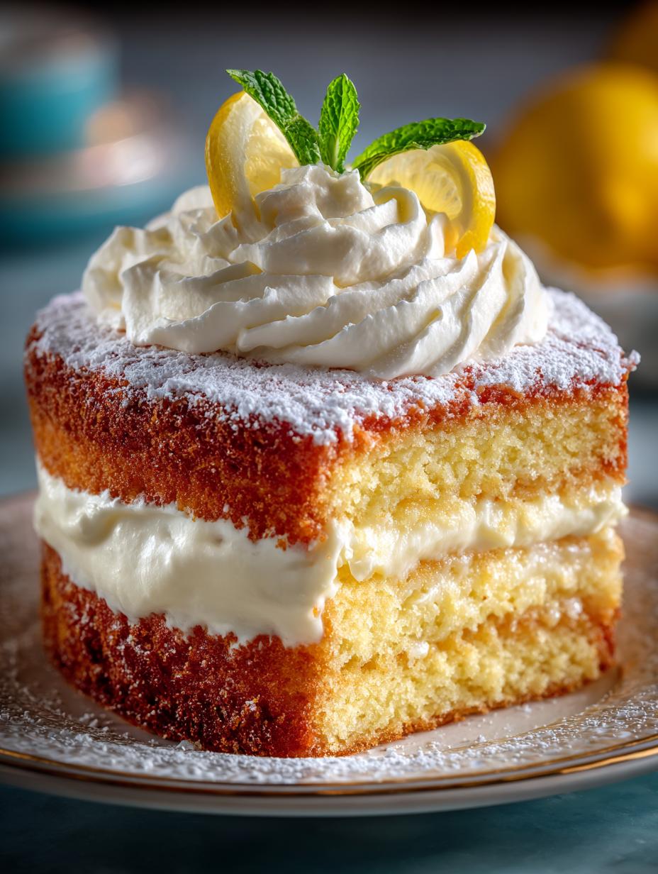 Italian Lemon Cream Cake: Light, Luscious Delight - Italian Lemon Cream Cake - main visual representation