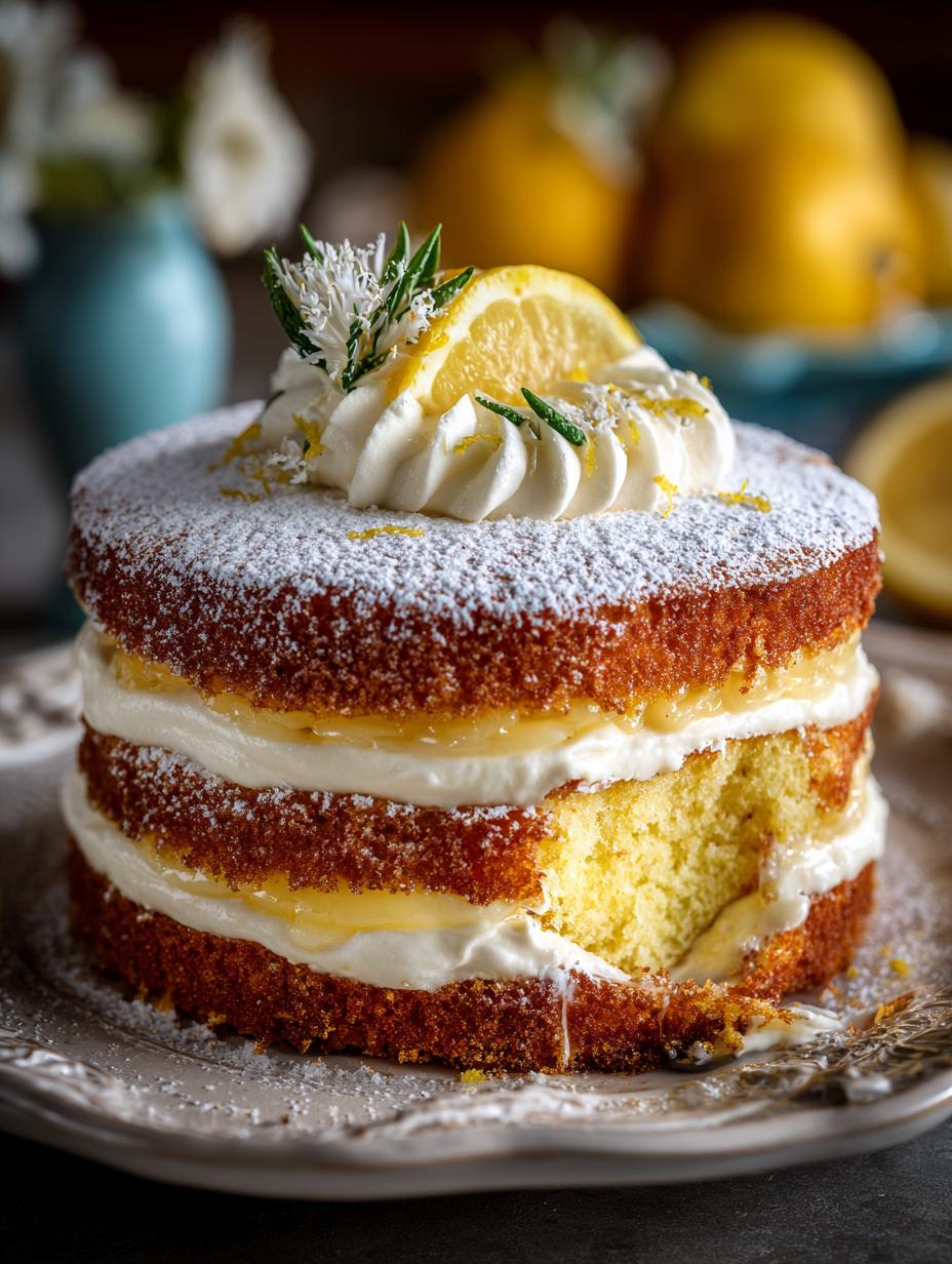 Italian Lemon Cream Cake