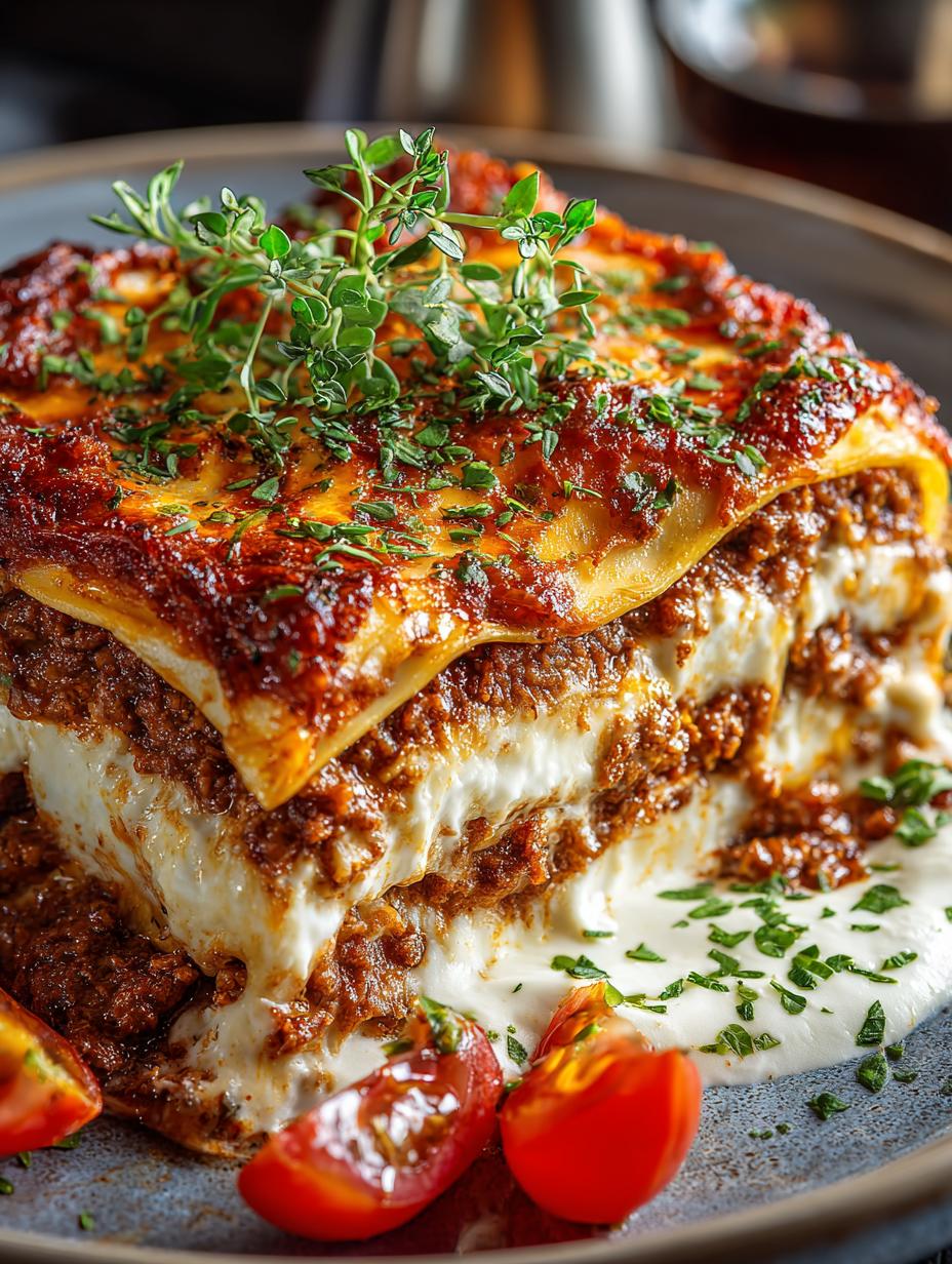 Lasagna with Ricotta Hearty: 7 Layers of Comfort - Lasagna with Ricotta Hearty - additional detail
