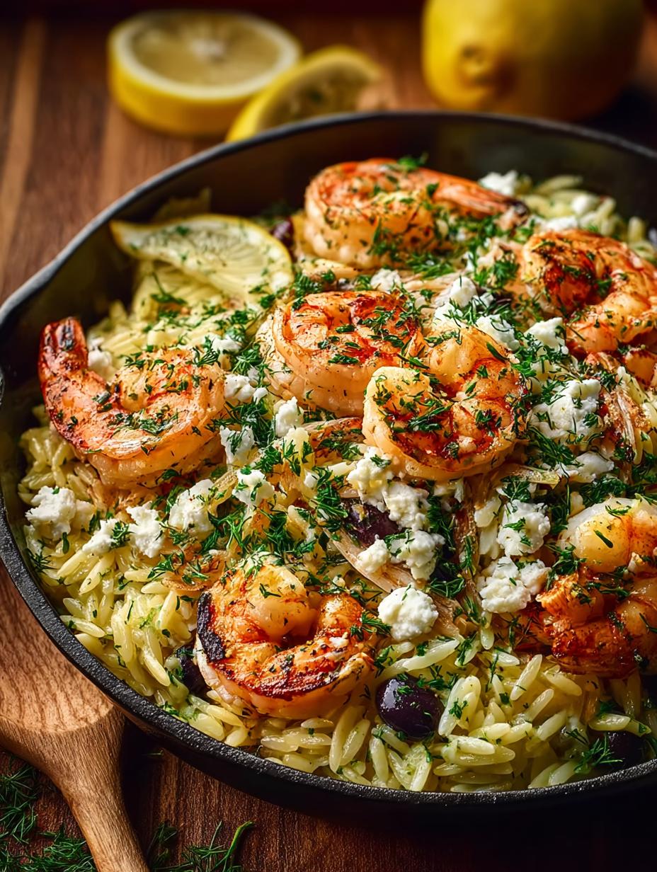 Delicious Lemon Feta Orzo Shrimp Recipe to Enjoy - Lemon Feta Orzo Shrimp - additional detail