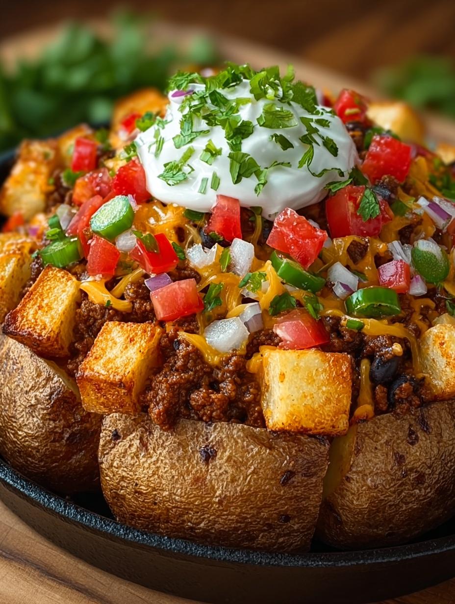 Delicious Loaded Taco Potato Bowls Recipe for Taco Night - Loaded Taco Potato Bowls - main visual representation