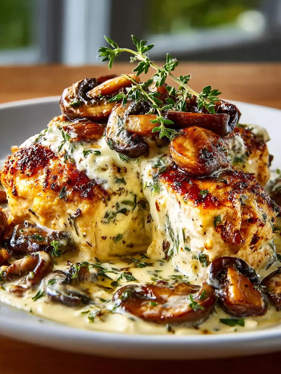 Mushroom Asiago Chicken Rich