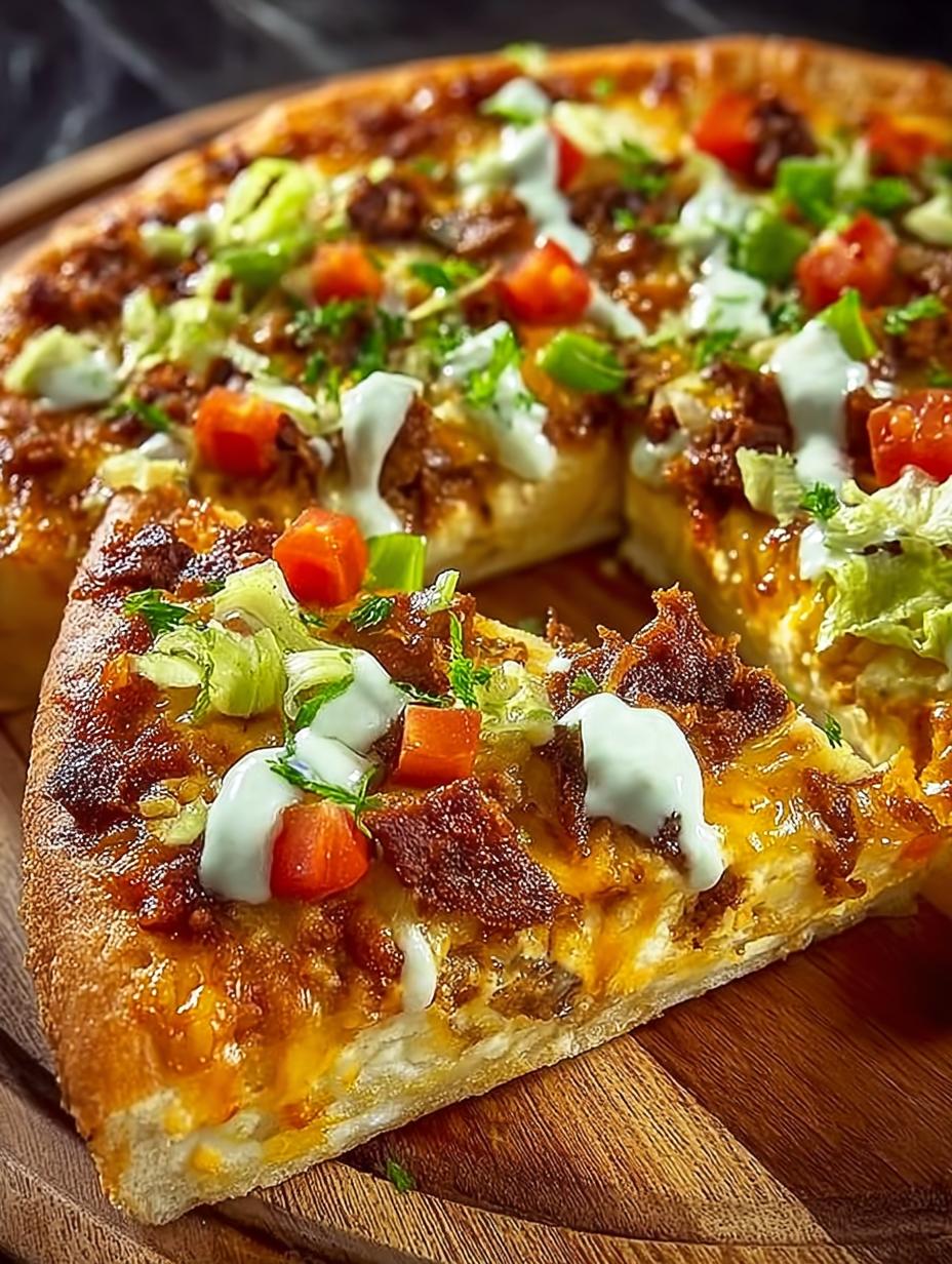 Delicious Nacho Pizza with Queso featuring various toppings