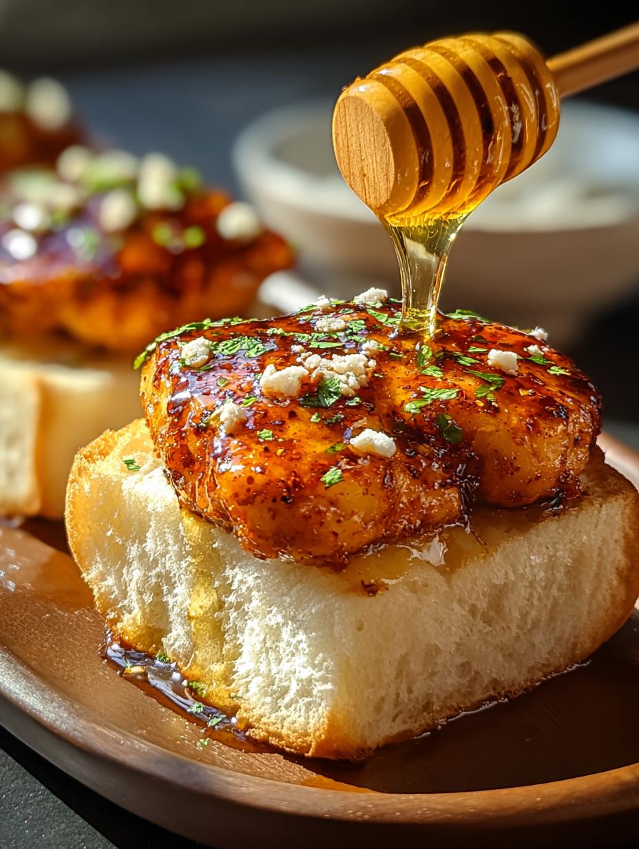 Crispy Nashville Hot Honey Butter Chicken Sliders - Nashville Hot Honey Butter - main visual representation