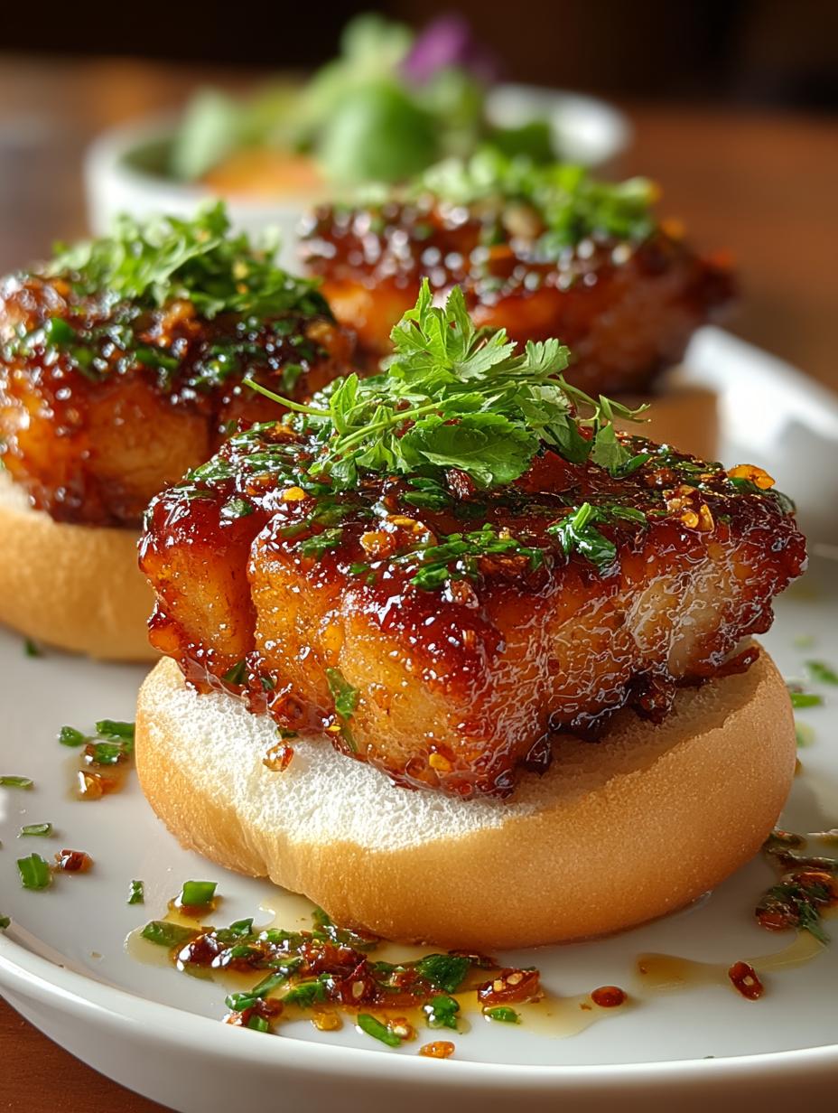 Crispy Nashville Hot Honey Butter Chicken Sliders - Nashville Hot Honey Butter - additional detail