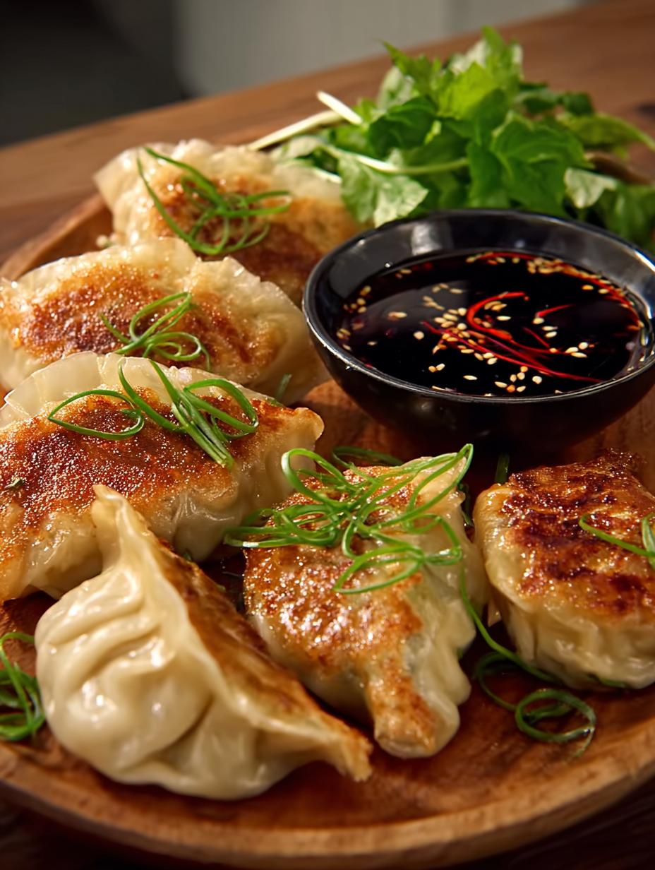 Pan Fried Chicken Dumplings