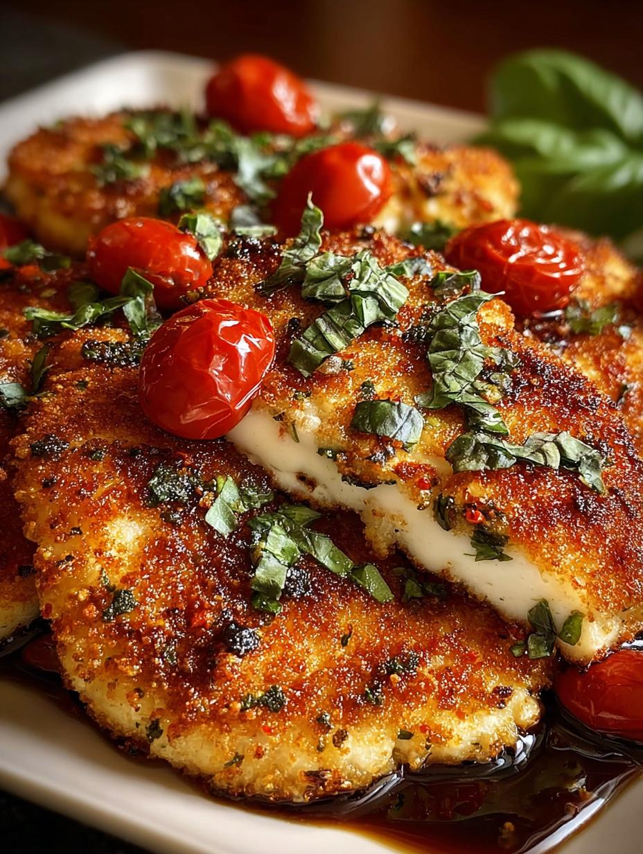 Irresistible Parmesan Basil Chicken Cutlets fresh from the skillet, ready to serve