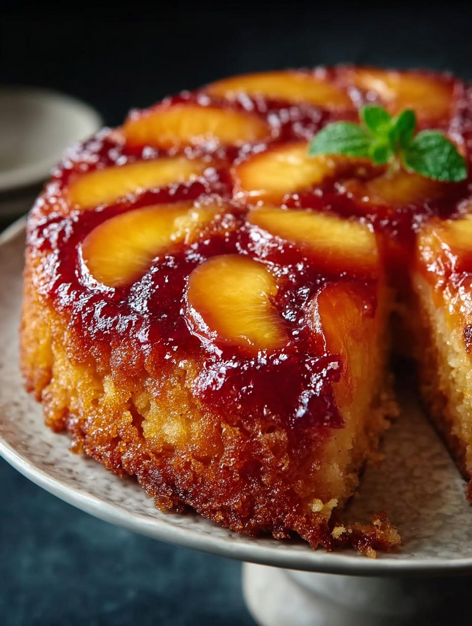 Delicious Peach Upside Down Cake Recipe to Savor - Peach Upside Down Cake - main visual representation