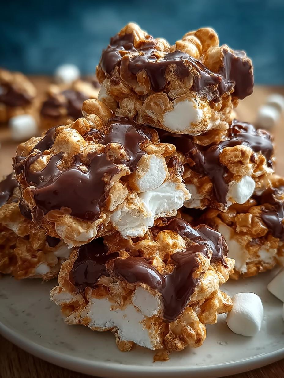 Delicious Peanut Marshmallow Clusters displayed on a table