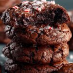 Peppermint Brownie Cookies Fudgy