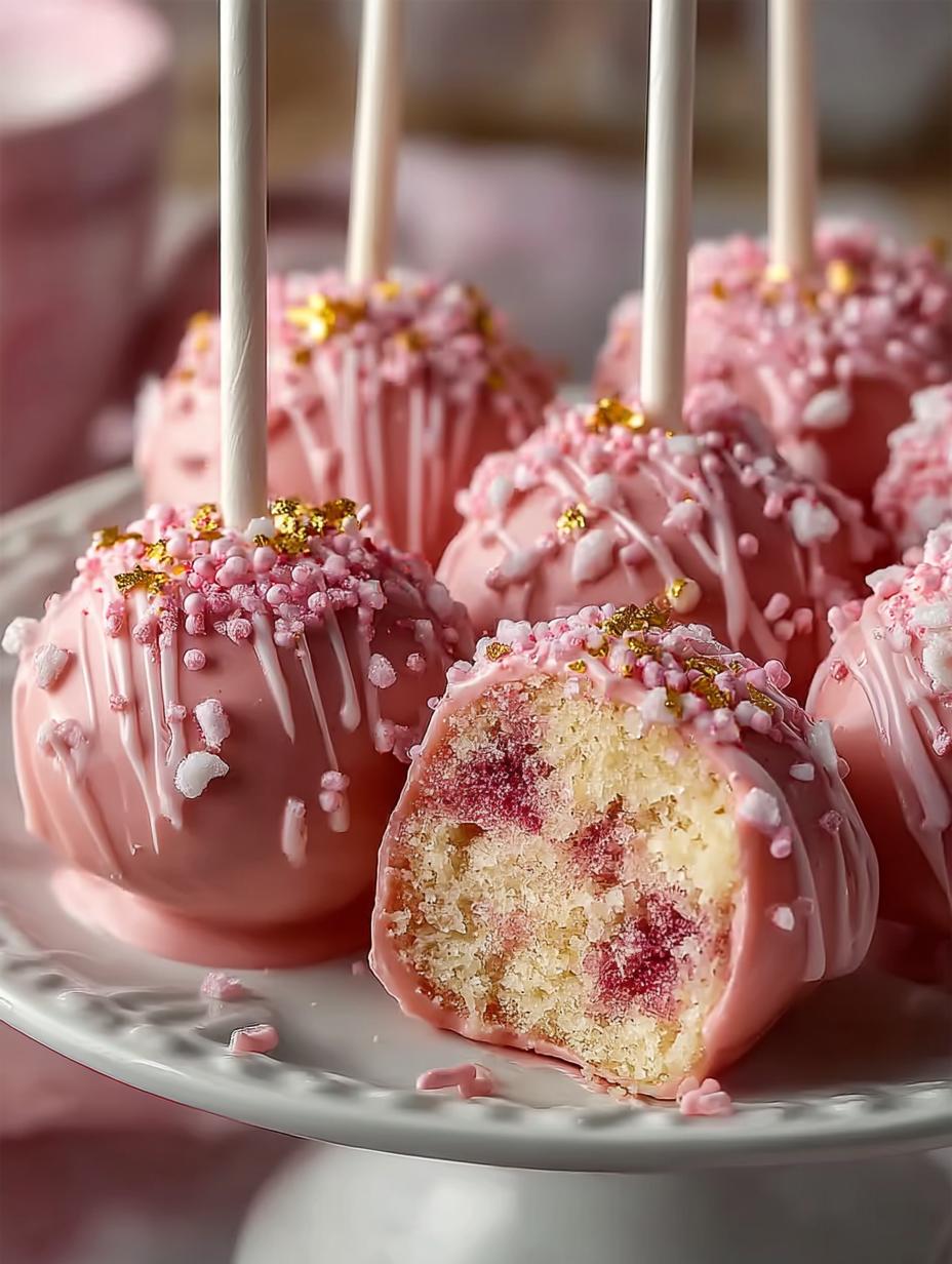 Pink Champagne Cake Pops