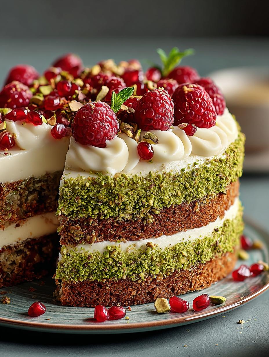 Pistachio Christmas Cake