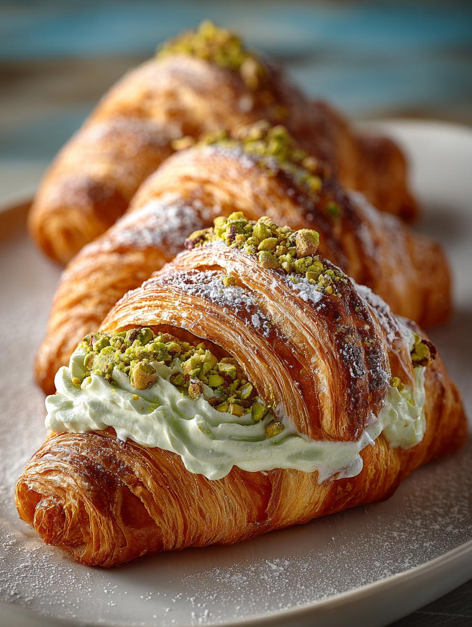 Pistachio Cream Croissant Decadent
