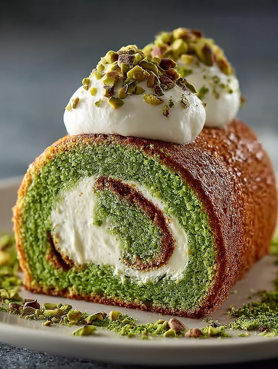 Pistachio Roll Cake