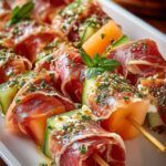 Prosciutto Melon Skewers