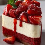 Red Velvet Strawberry Cheesecake