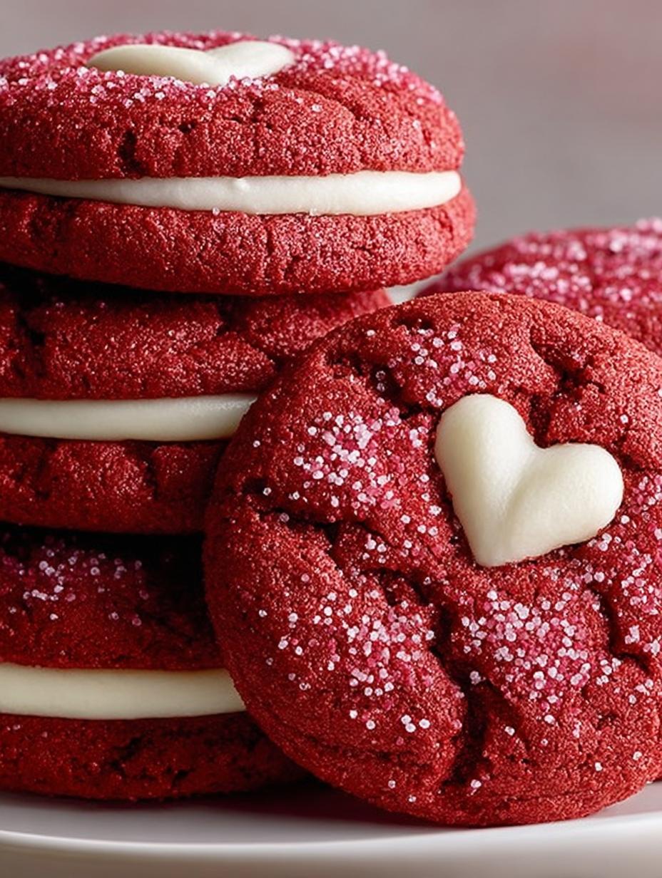 Red Velvet Sugar Cookies