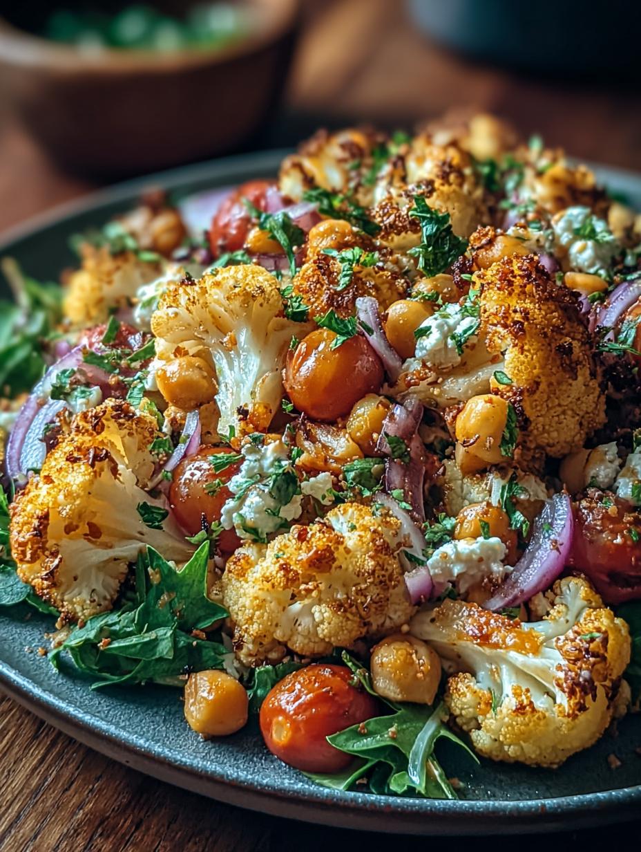 7 Flavorful Ways to Enjoy Roasted Cauliflower Chickpea Salad - Roasted Cauliflower Chickpea Salad - main visual representation