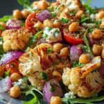 Roasted Cauliflower Chickpea Salad