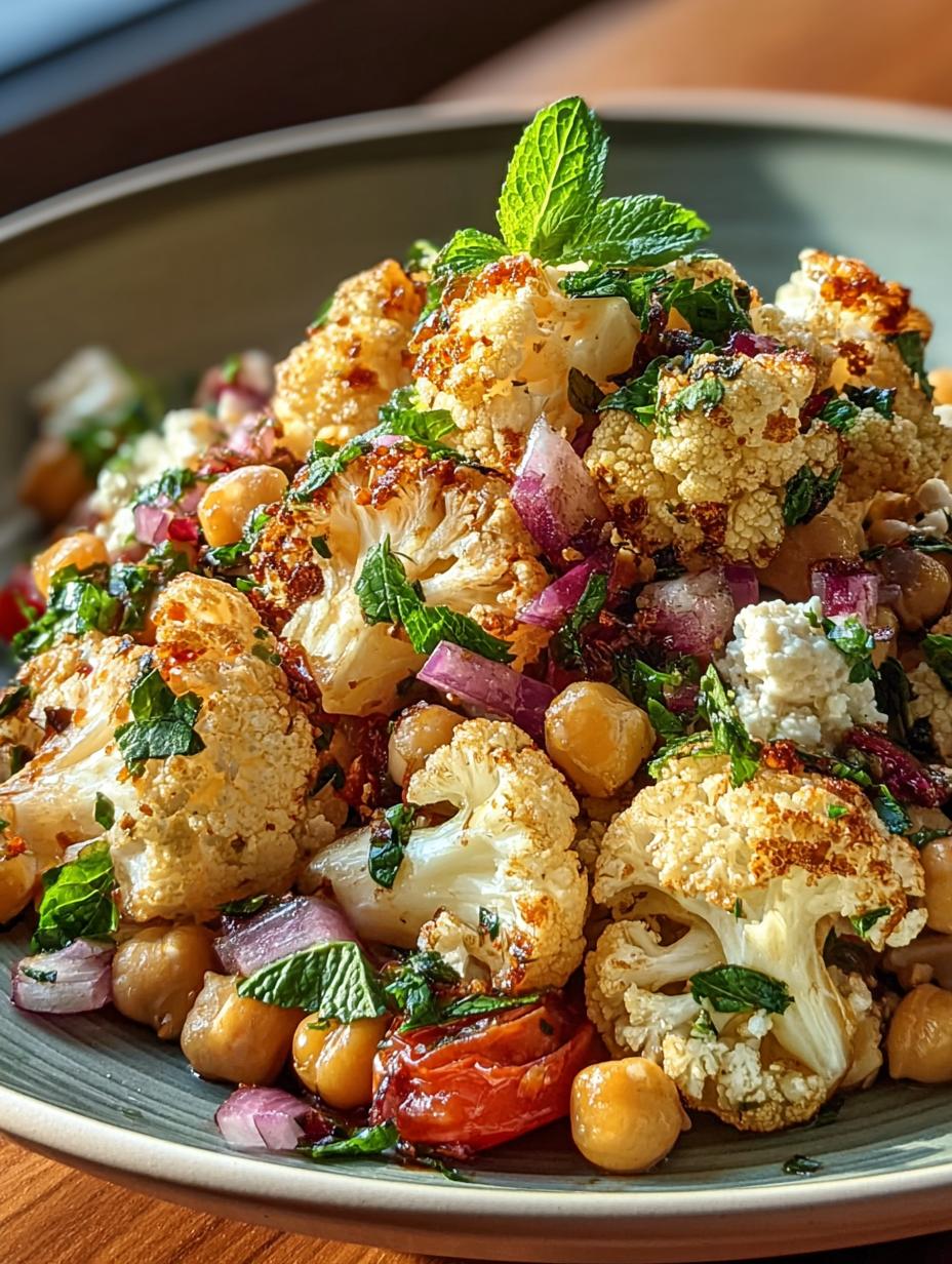 7 Flavorful Ways to Enjoy Roasted Cauliflower Chickpea Salad - Roasted Cauliflower Chickpea Salad - additional detail