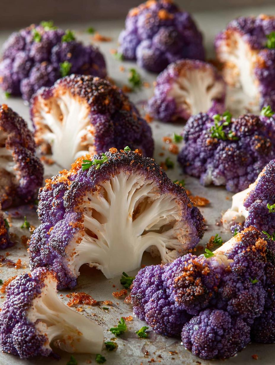 Roasted Purple Cauliflower