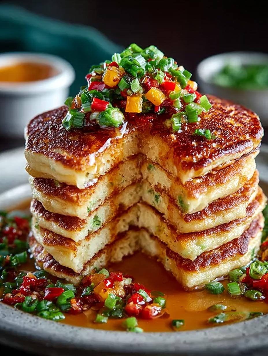 Savory Dinner Pancakes with Spicy Chilli Butter Delight - Savory Dinner Pancakes with - main visual representation