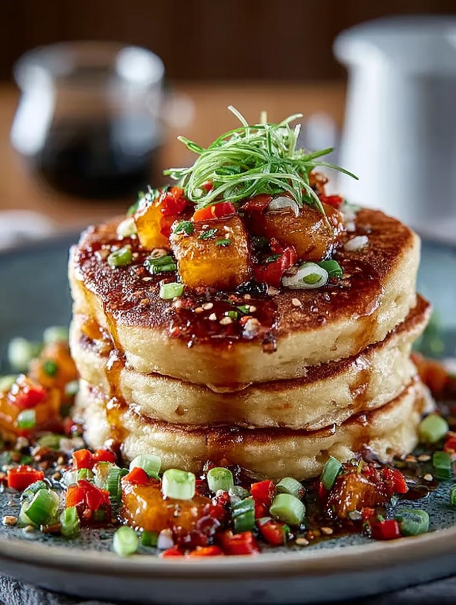 Savory Dinner Pancakes with Spicy Chilli Butter Delight - Savory Dinner Pancakes with - additional detail