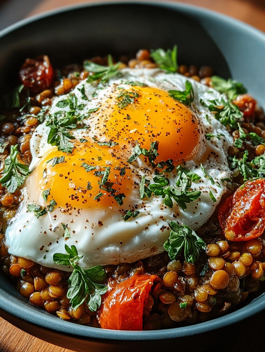 Savory Lentil Breakfast Bowl