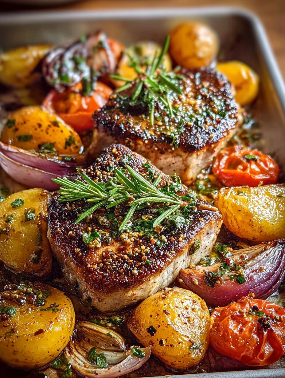 Sheet Pan Maple Mustard Pork Tenderloin Delight - Sheet Pan Maple Mustard - main visual representation