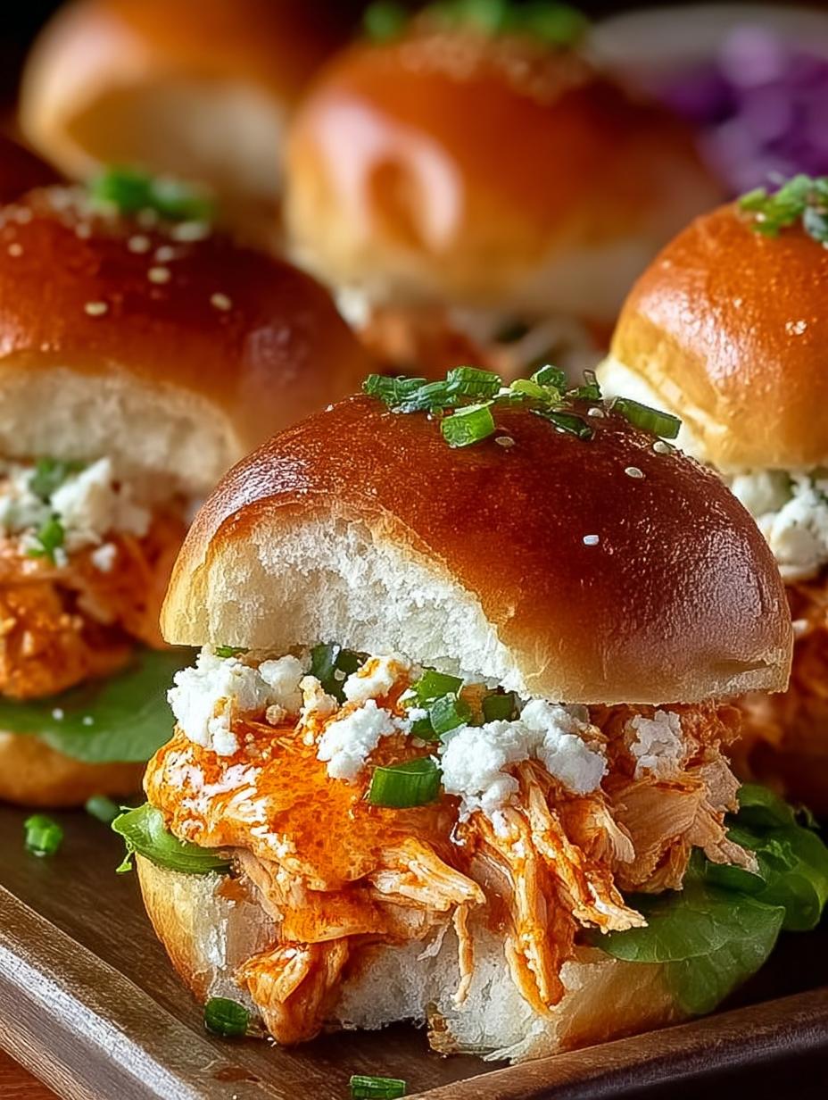Spicy Buffalo Chicken Sliders: 12 Irresistible Bites - Spicy Buffalo Chicken Sliders - additional detail