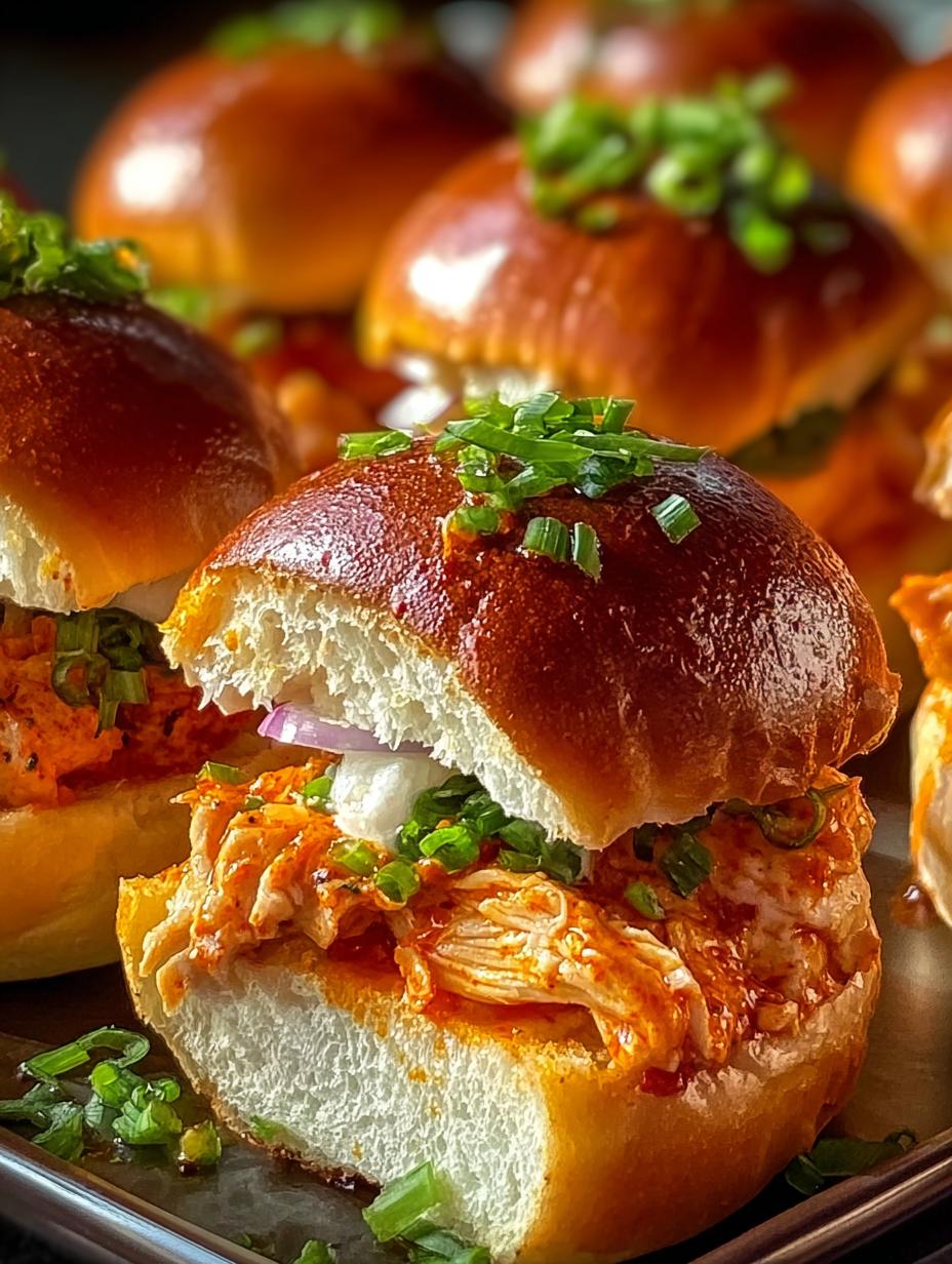 Spicy Buffalo Chicken Sliders