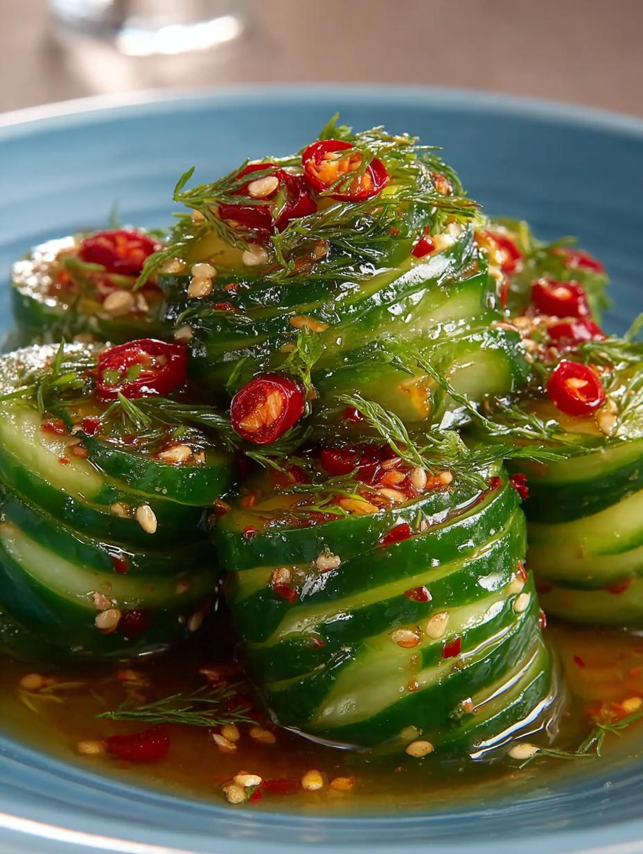 5 Reasons to Love Spicy Spiral Cucumber Salad - Spicy Spiral Cucumber Salad - additional detail