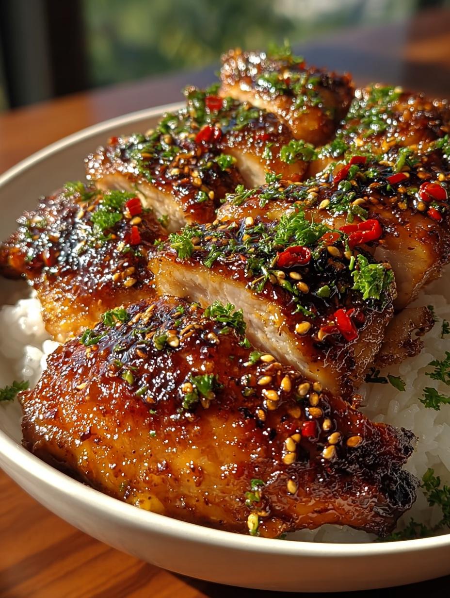 Sticky Garlic Honey Chicken