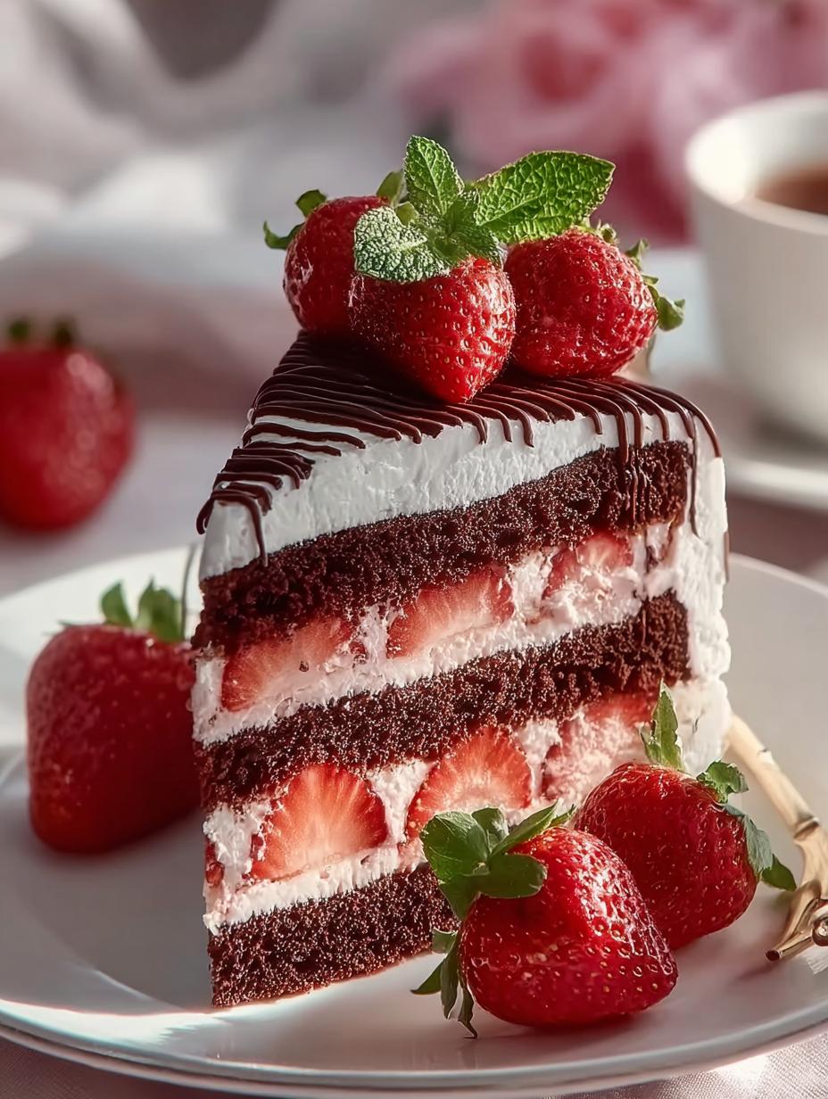 Strawberry Chocolate Shell Cake: A Heavenly Delight - Strawberry Chocolate Shell Cake - main visual representation