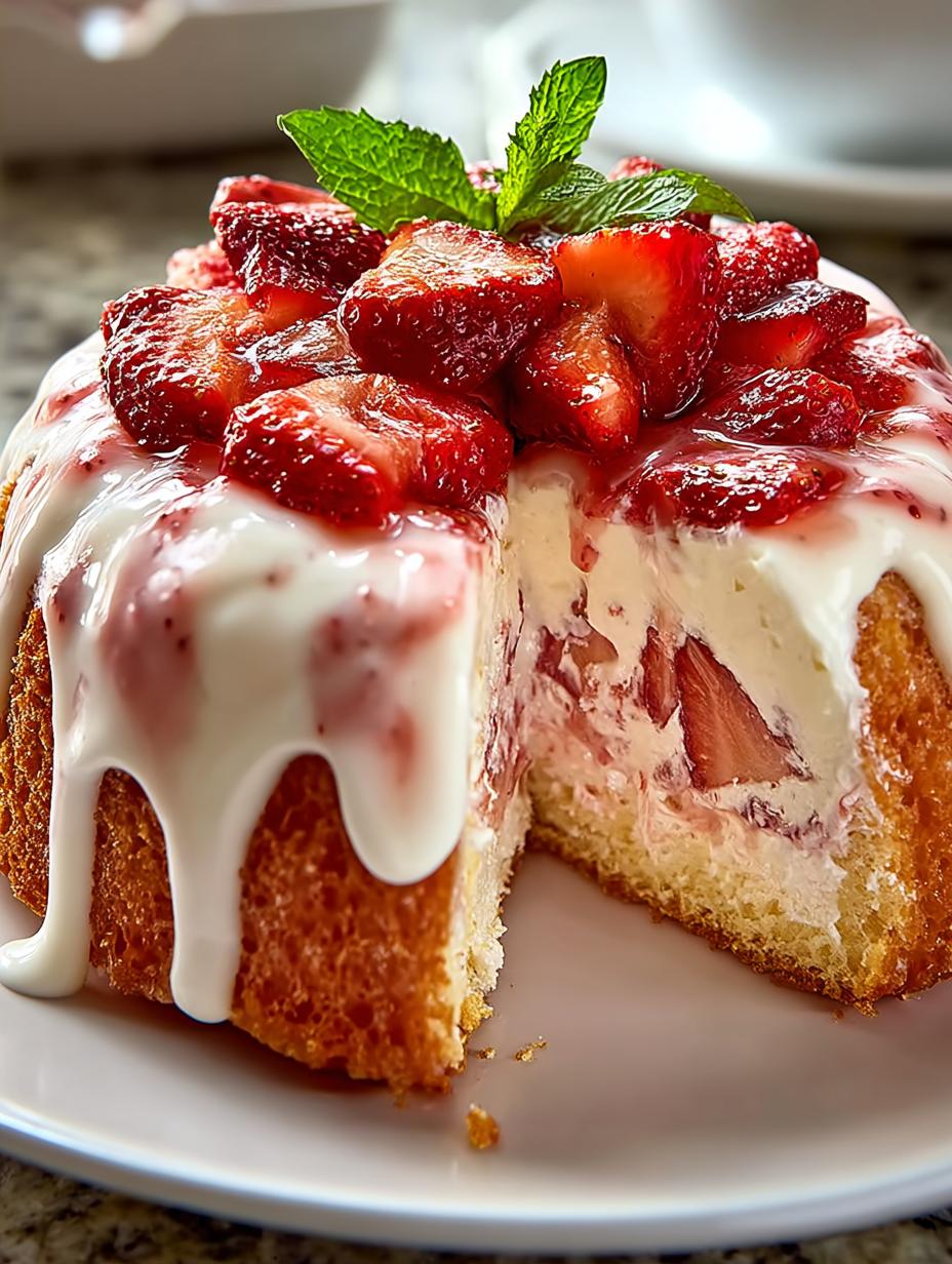 Strawberry Cream Cheese Pound