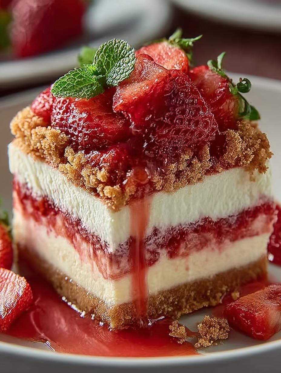 Strawberry Crunch Cheesecake Delectable