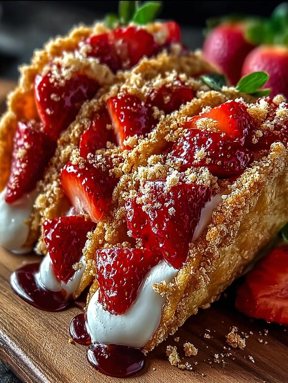 Strawberry Crunch Cheesecake Tacos: 12 Sweet Delights - Strawberry Crunch Cheesecake Tacos - main visual representation