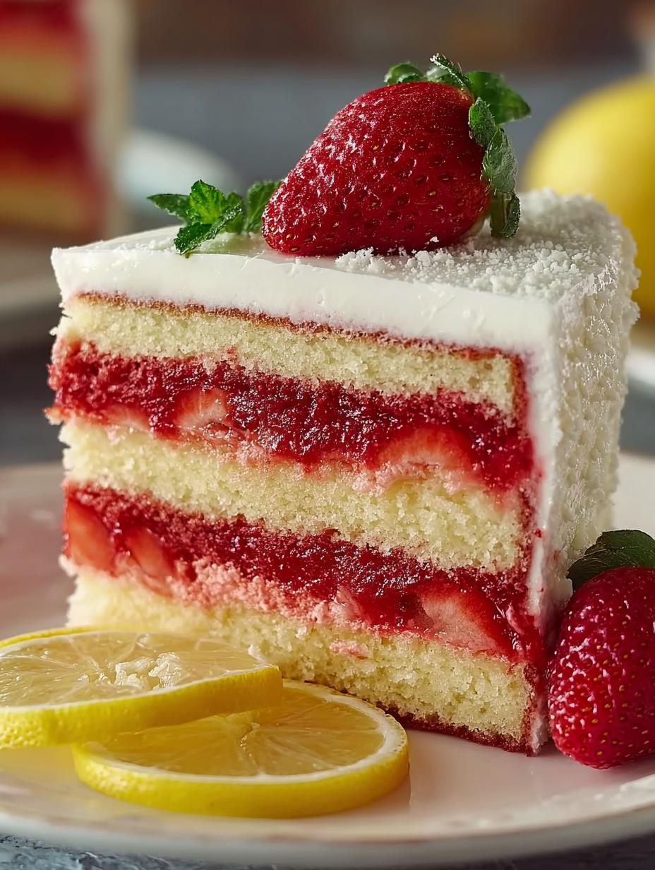 Refreshing Strawberry Lemonade Cake Layers for Summer - Strawberry Lemonade Cake Layers - main visual representation