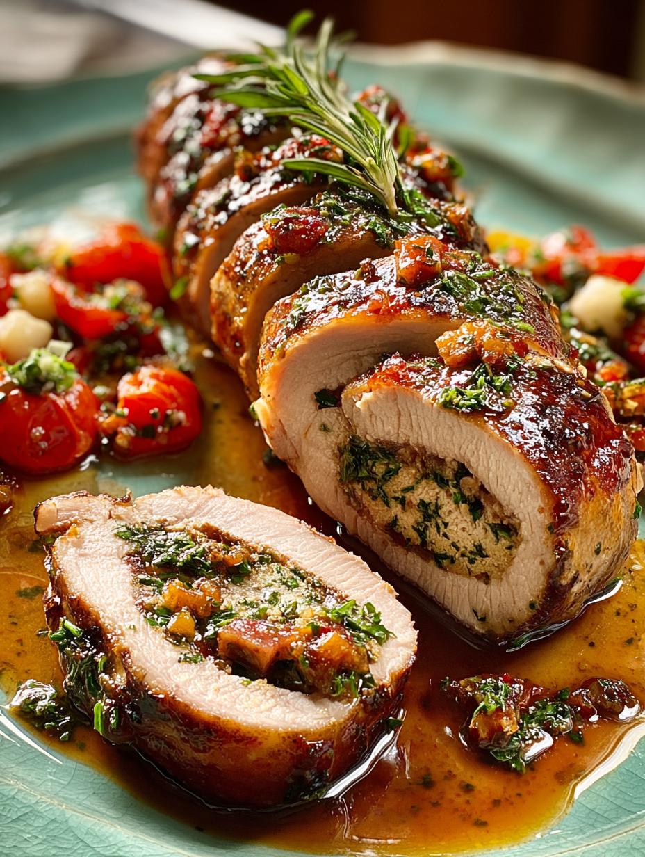 Delicious Stuffed Pork Tenderloin with Spinach and Feta - Stuffed Pork Tenderloin - main visual representation