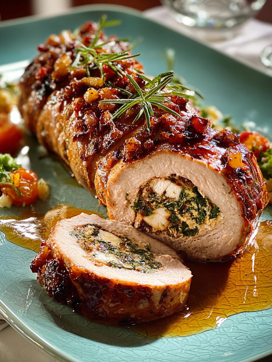 Delicious Stuffed Pork Tenderloin with Spinach and Feta - Stuffed Pork Tenderloin - additional detail
